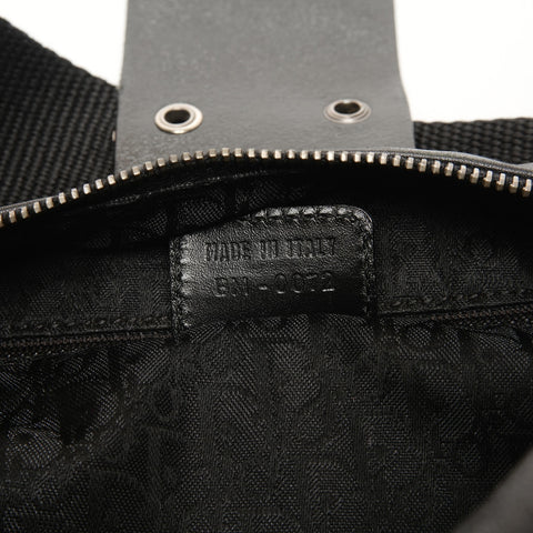 Christian Dior Street Chic Leather Half Moon Shoulder Bag black WS25437