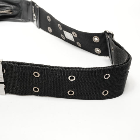 Christian Dior Street Chic Leather Half Moon Shoulder Bag black WS25437