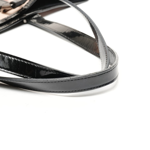 BURBERRY Coated canvas PVC Nova check with pouch Tote Bag beige WS25438