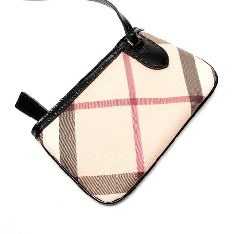 BURBERRY Coated canvas PVC Nova check with pouch Tote Bag beige WS25438