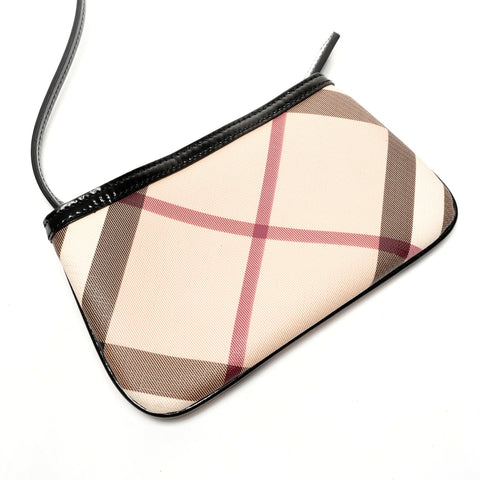 BURBERRY Coated canvas PVC Nova check with pouch Tote Bag beige WS25438