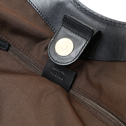 GUCCI GG Canvas 211944 Suki Black Handbag beige WS25439