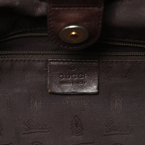 GUCCI GG Shima Leather Suki Handbag Brown WS25440