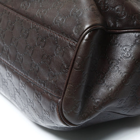 GUCCI GG Shima Leather Suki Handbag Brown WS25440