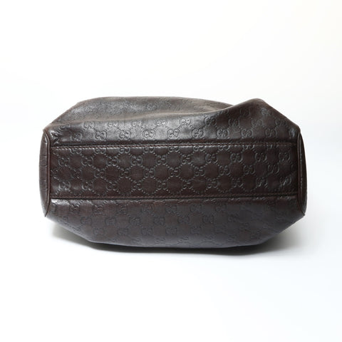 GUCCI GG Shima Leather Suki Handbag Brown WS25440