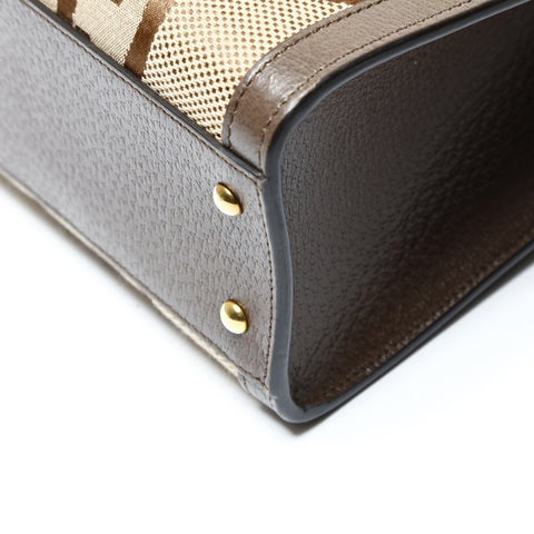 GUCCI GG Canvas Diana Bamboo Small Tote Bag 2-way 660195 Handbag beige WS25443