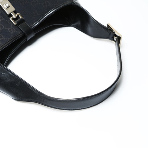 GUCCI GG Canvas One Belt Jackie Handbag black WS25444