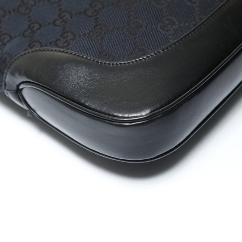 GUCCI GG Canvas One Belt Jackie Handbag black WS25444