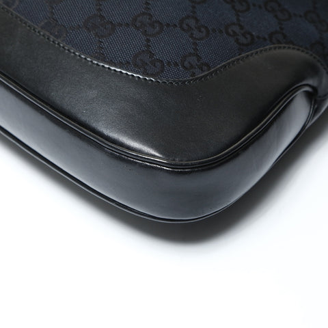 GUCCI GG Canvas One Belt Jackie Handbag black WS25444