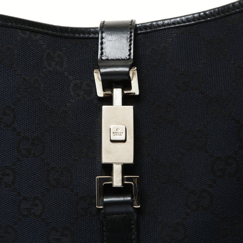 GUCCI GG Canvas One Belt Jackie Handbag black WS25444