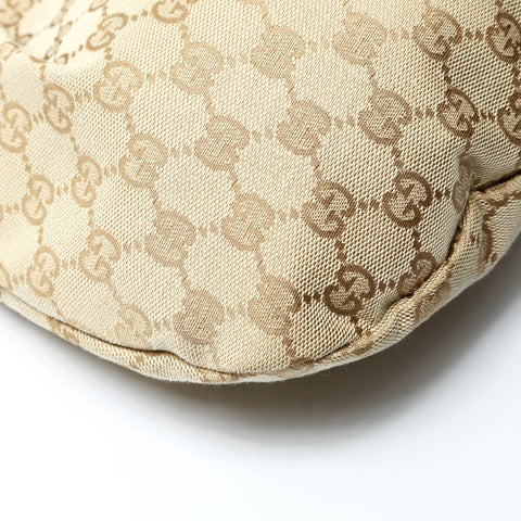 GUCCI GG canvas bamboo one belt Handbag beige WS25445