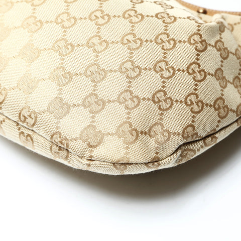 GUCCI GG canvas bamboo one belt Handbag beige WS25445