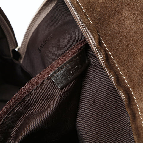 LOEWE Amazona 36 Suede Handbag Brown WS25450