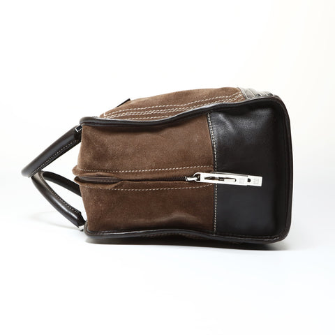 LOEWE Amazona 36 Suede Handbag Brown WS25450