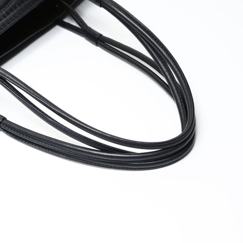 LOEWE Shopper Bag Handbag Logo Leather Anagram Tote Bag black WS25452