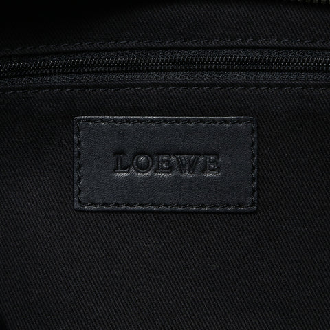 LOEWE Shopper Bag Handbag Logo Leather Anagram Tote Bag black WS25452