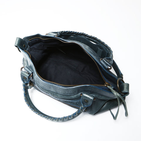 BALENCIAGA City The First 2way 103208 Handbag green WS25454