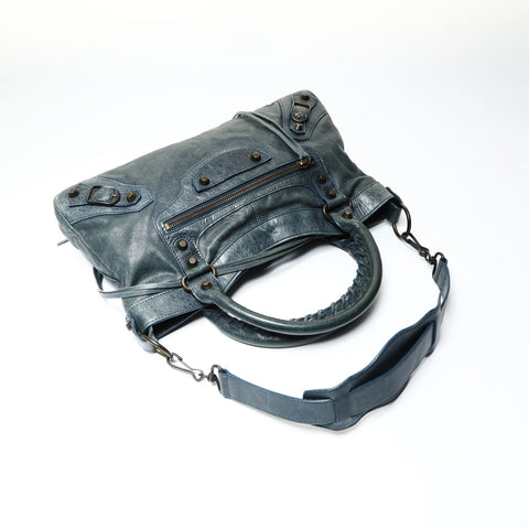 BALENCIAGA City The First 2way 103208 Handbag green WS25454