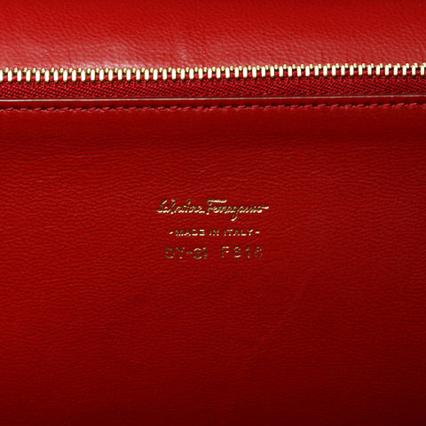 Salvatore Ferragamo Gancini leather Handbag beige WS25456