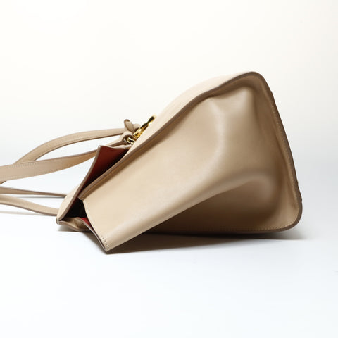 Salvatore Ferragamo Gancini leather Handbag beige WS25456