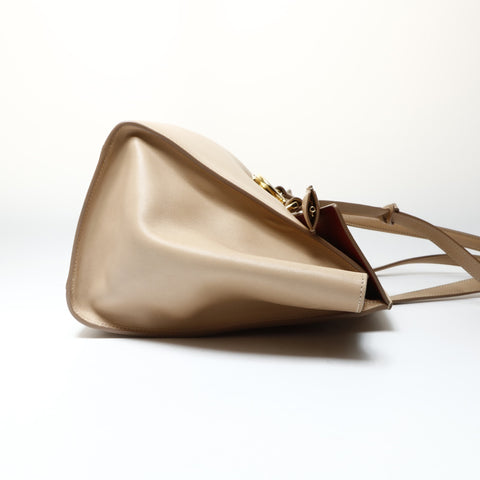 Salvatore Ferragamo Gancini leather Handbag beige WS25456