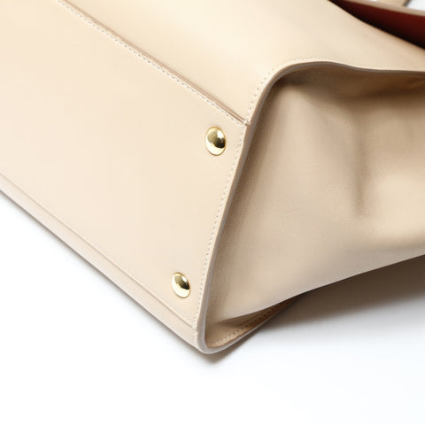 Salvatore Ferragamo Gancini leather Handbag beige WS25456