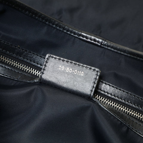 Christian Dior Cannage Nylon Shoulder Bag black WS25457