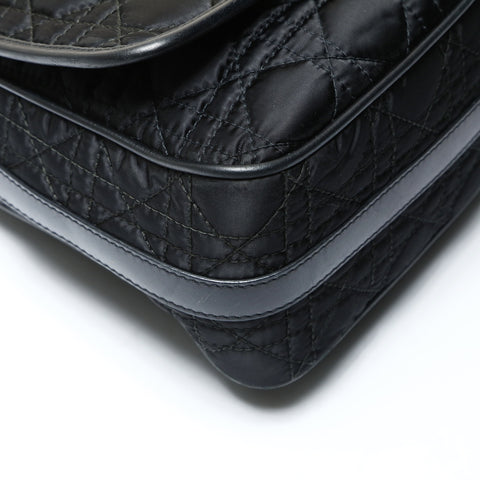 Christian Dior Cannage Nylon Shoulder Bag black WS25457