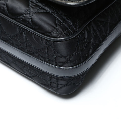 Christian Dior Cannage Nylon Shoulder Bag black WS25457