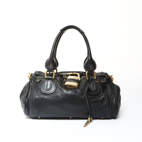 Chloe Paddington Leather Handbag black WS25459