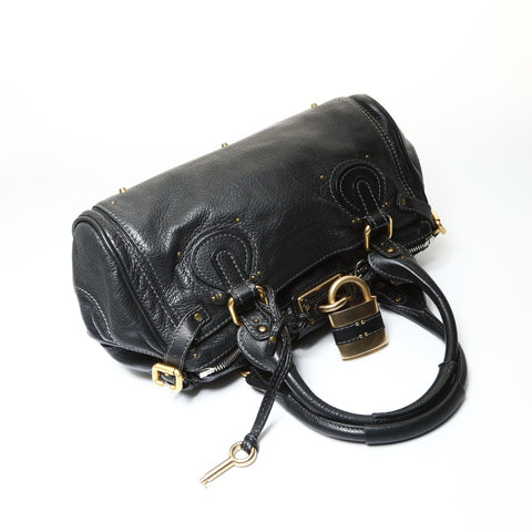 Chloe Paddington Leather Handbag black WS25459