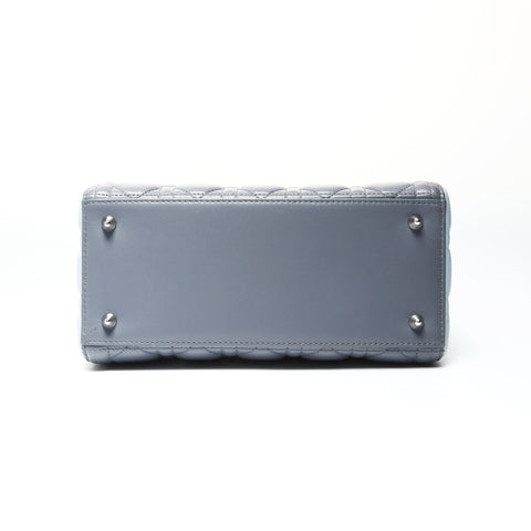 Christian Dior Lambskin Medium Lady Dior Silver Metal 2way Handbag multicolor WS25460