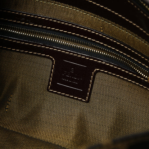 FENDI Zucca Canvas Mamma Baguette Shoulder Bag Brown WS25463