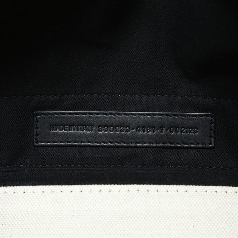 BALENCIAGA Logo Cabas S Tote with Pouch Handbag Ivoryx blue WS25464