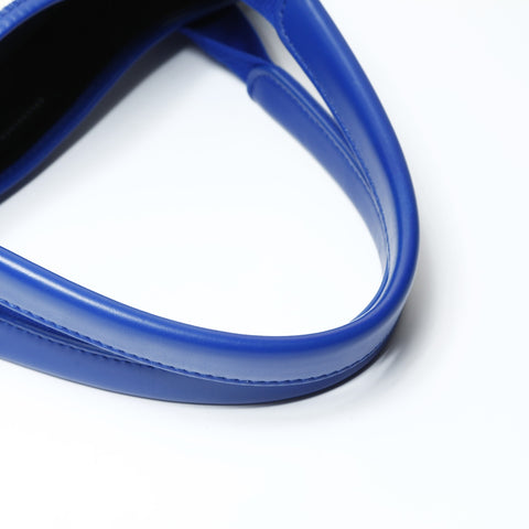 BALENCIAGA Logo Cabas S Tote with Pouch Handbag Ivoryx blue WS25464