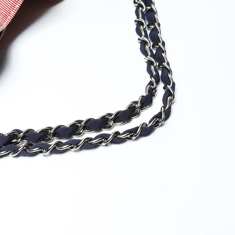 CHANEL 2009-2010 No. 13 Denim Marine Large COCO Mark Coco Cabas Shoulder Bag Navy WS25465