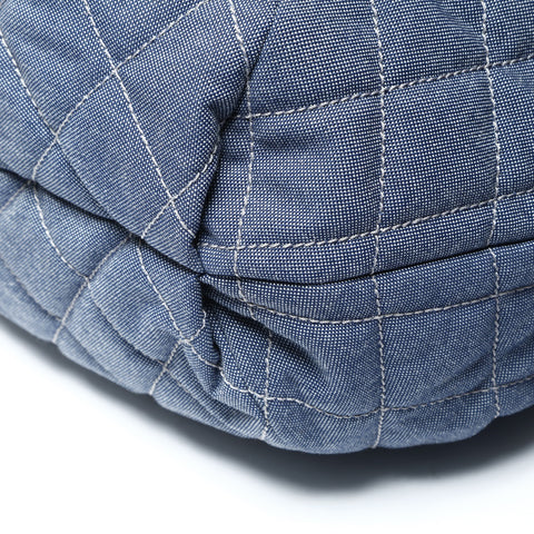 CHANEL 2009-2010 No. 13 Denim Marine Large COCO Mark Coco Cabas Shoulder Bag Navy WS25465