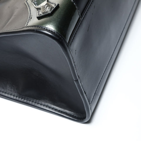 BALENCIAGA City Large Patent Leather Handbag black WS25466