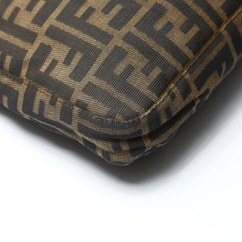 FENDI Mamma Baguette Zucca Canvas Shoulder Bag Brown WS25468