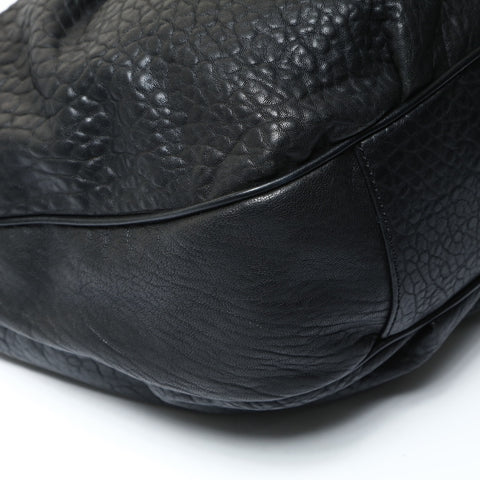 FENDI Mia Mamma Leather Bucket Chain Shoulder Bag black WS25471