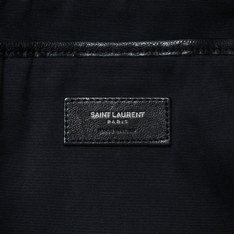 YVES SAINT LAURENT leather Backpack  Daypack black WS25472