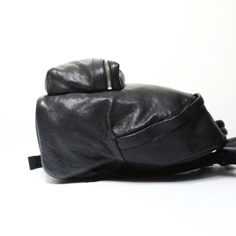 YVES SAINT LAURENT leather Backpack  Daypack black WS25472