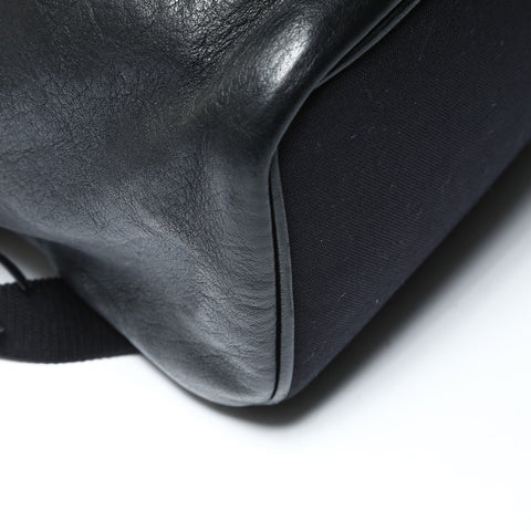 YVES SAINT LAURENT leather Backpack  Daypack black WS25472