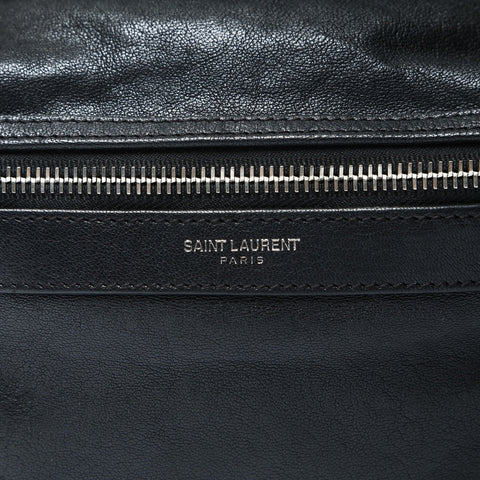 YVES SAINT LAURENT leather Backpack  Daypack black WS25472