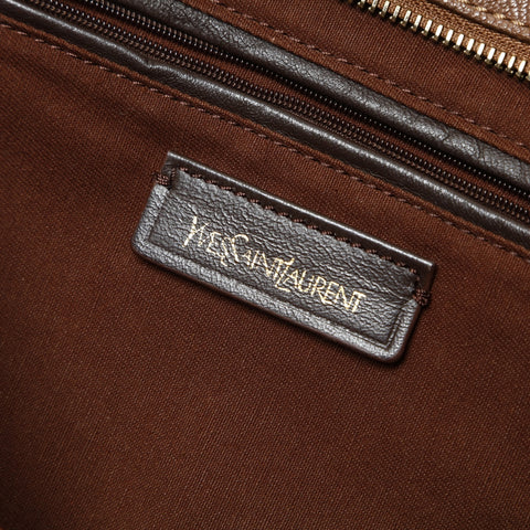YVES SAINT LAURENT Leather Cabas Chic Large Handbag Brown WS25474