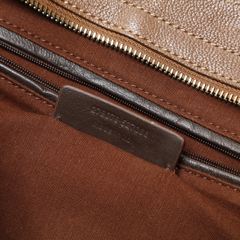 YVES SAINT LAURENT Leather Cabas Chic Large Handbag Brown WS25474