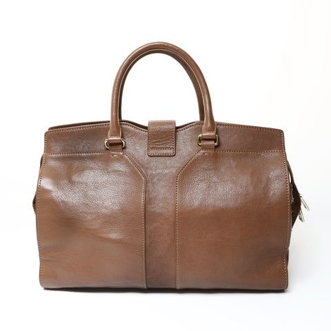 YVES SAINT LAURENT Leather Cabas Chic Large Handbag Brown WS25474