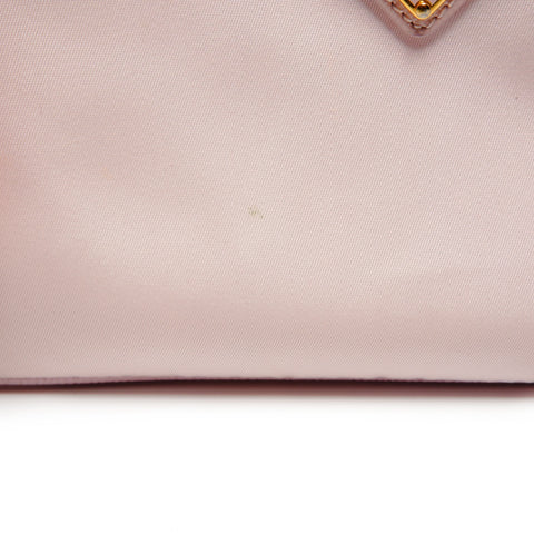 PRADA Nylon Hobo Mini with Triangle Logo Handbag pink WS25478
