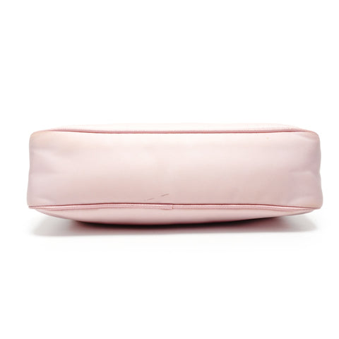 PRADA Nylon Hobo Mini with Triangle Logo Handbag pink WS25478