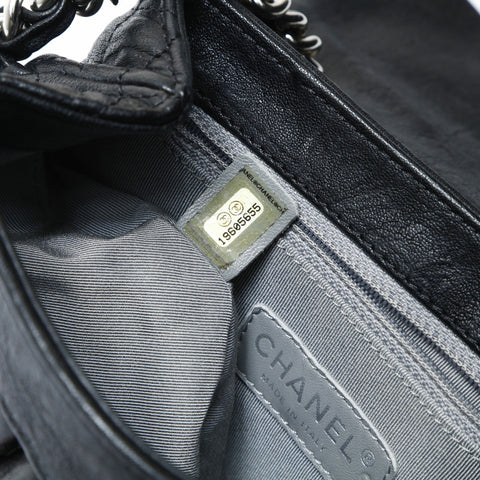 CHANEL 19th Series 2014 Luxury Chain Mini Pochette Flap Shoulder Bag black WS25479